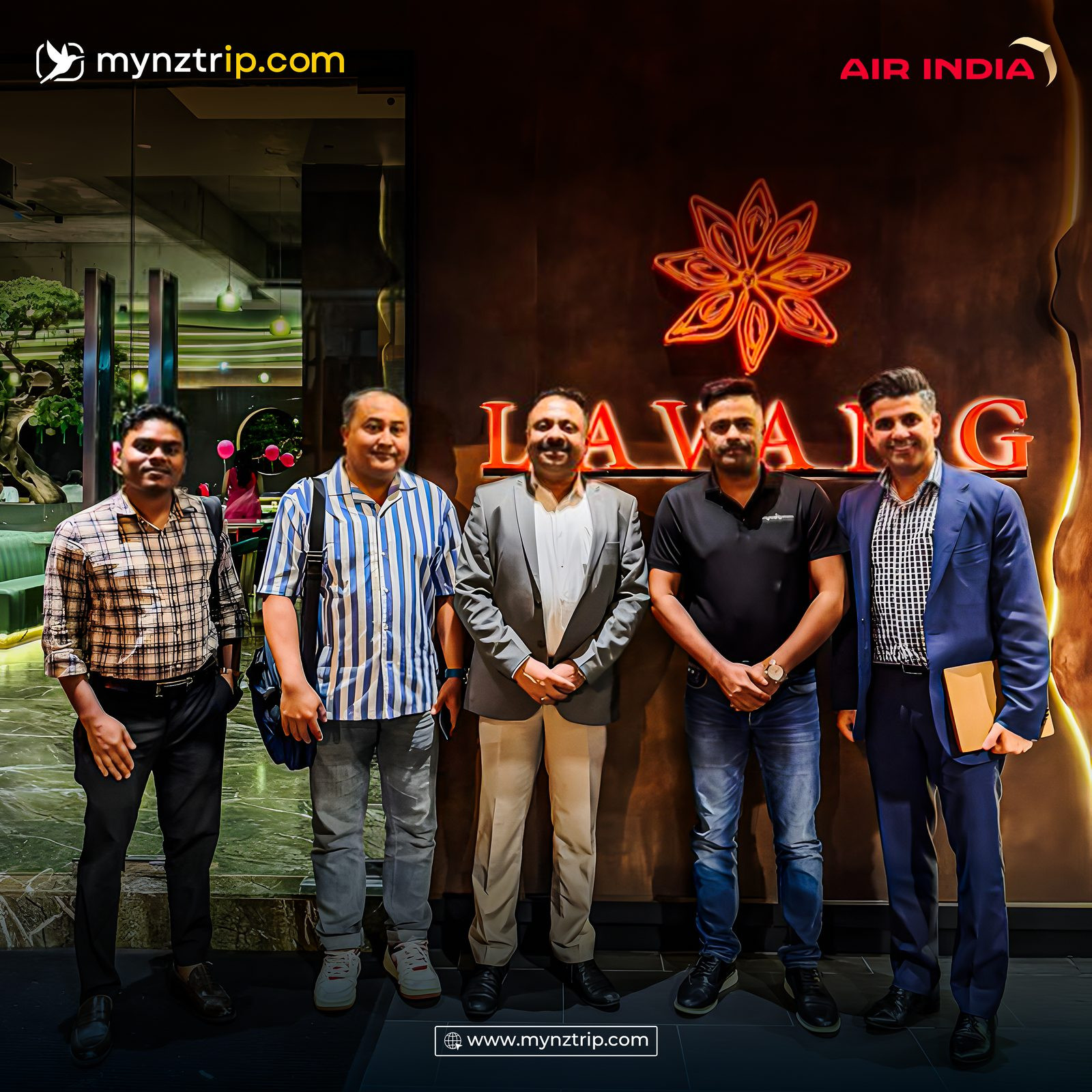 Air India and mynztrip.com teams at a collaboration meeting